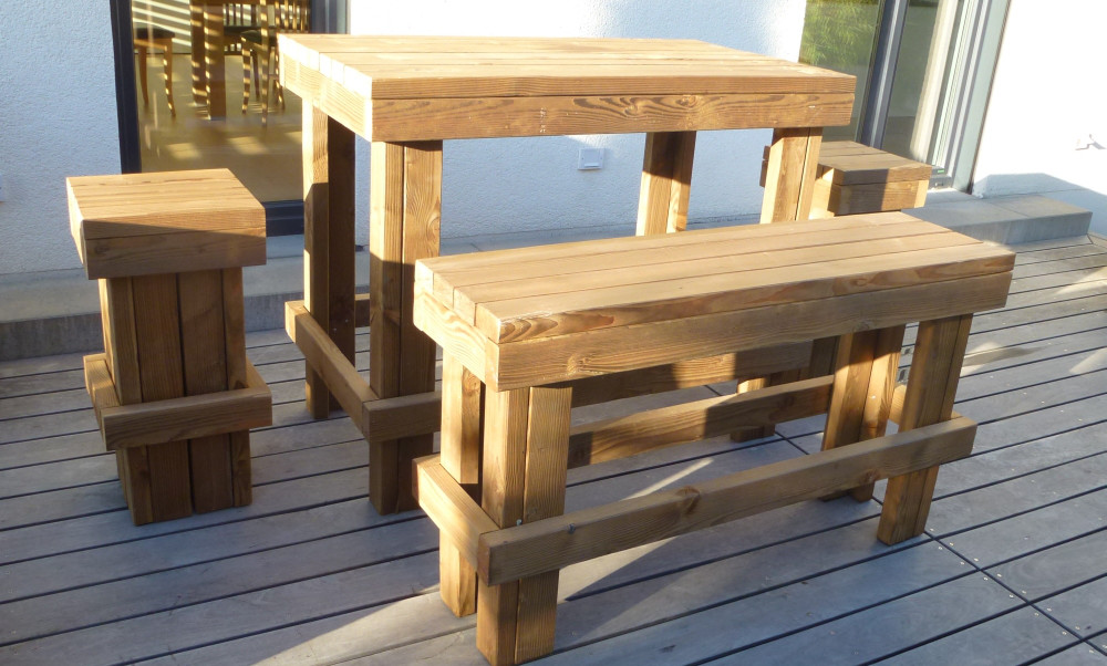 Massive Barmöbel Outdoor und Indoor einsetzbar - HOLZ-LUST